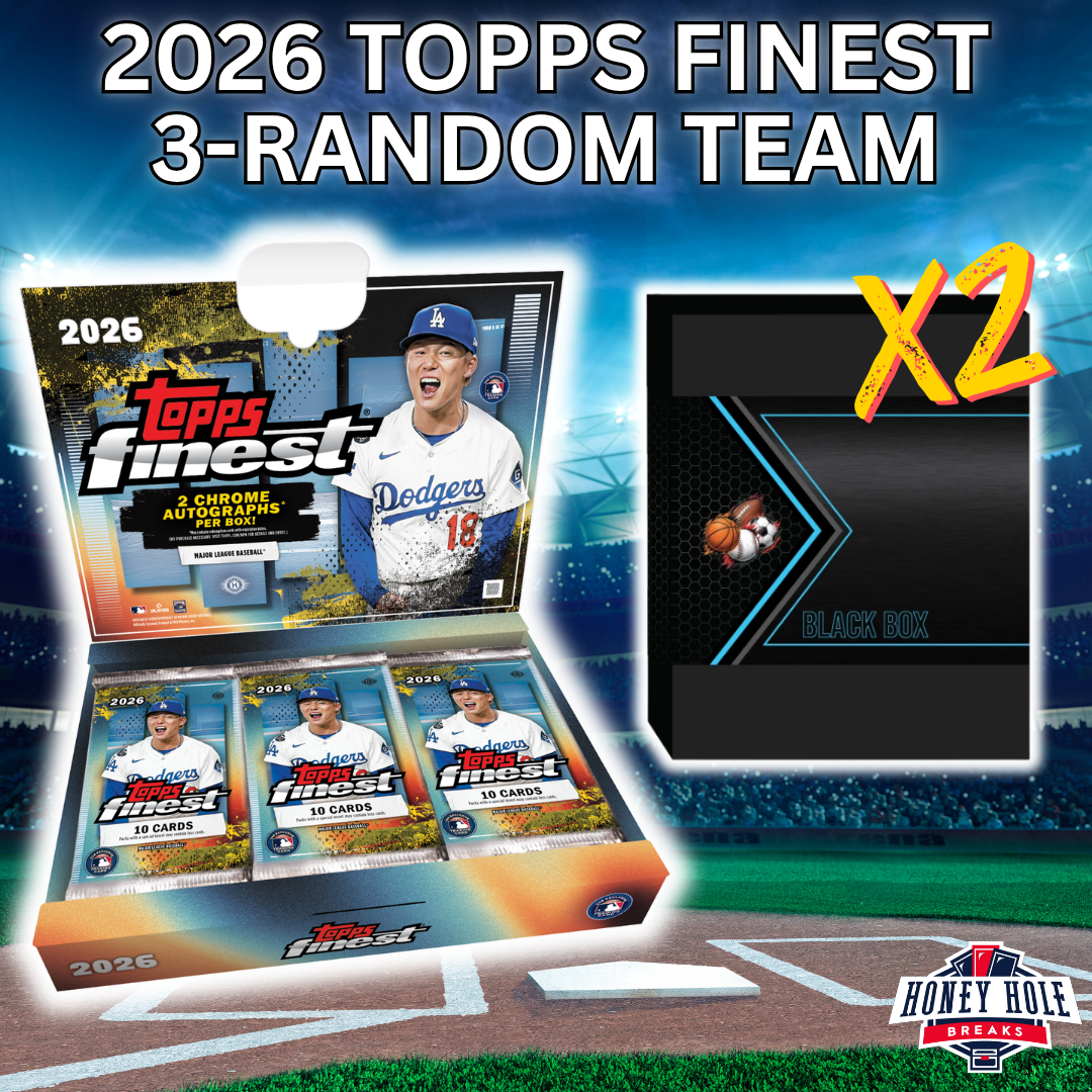 1x '26 Topps Finest Baseball Hobby, 2x Black Box Multi-Sport Mystery Boxes - 3 RANDOM TEAM Break #2012
