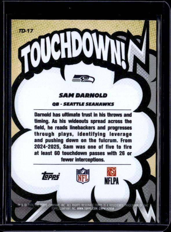 2026 Topps Flagship #TD-17 Sam Darnold Touchdown