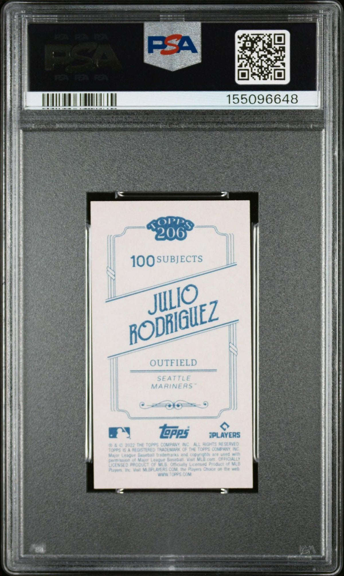 2022 TOPPS 206 JULIO RODRIGUEZ ACTION VARIATION PSA 10