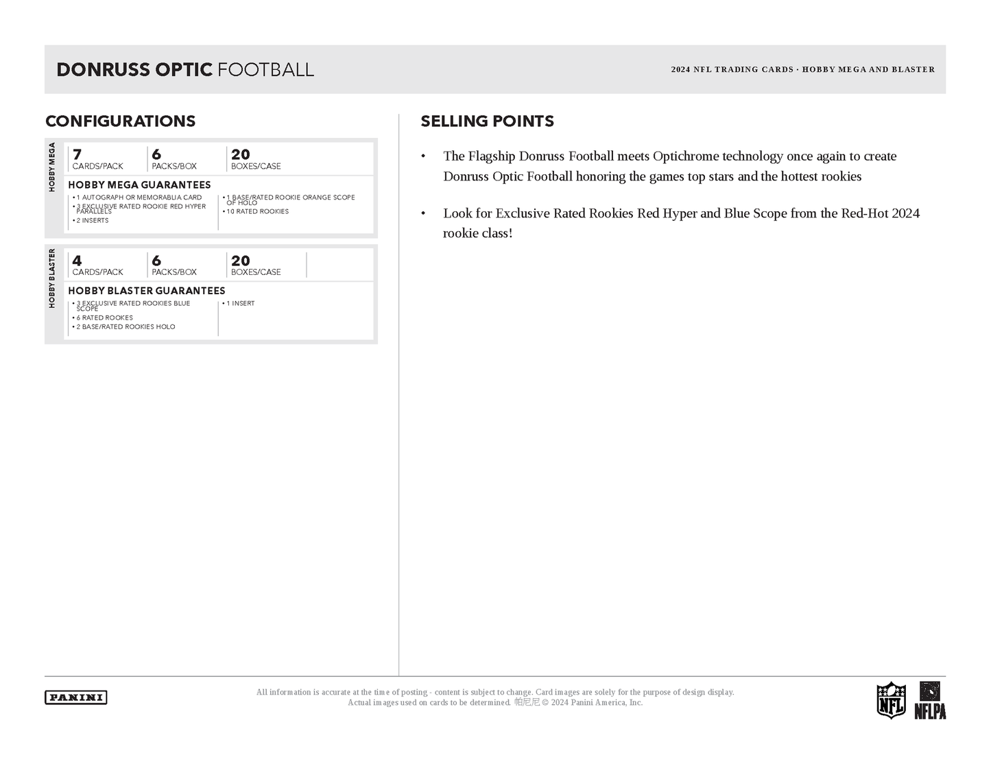2024 Panini Donruss Optic Football Hobby Mega Box