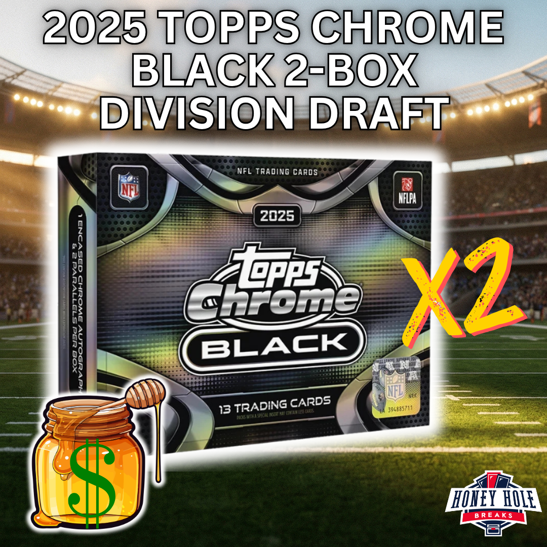 2x 2025 Topps Chrome Black Football Hobby - DIVISION DRAFT Break #1870