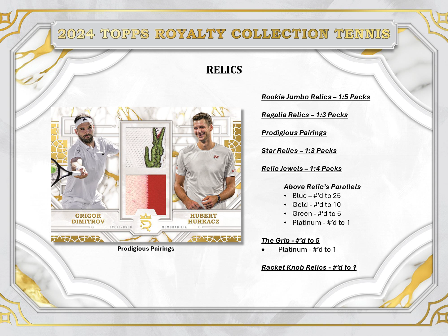 2024 Topps Royalty Tennis Hobby Box