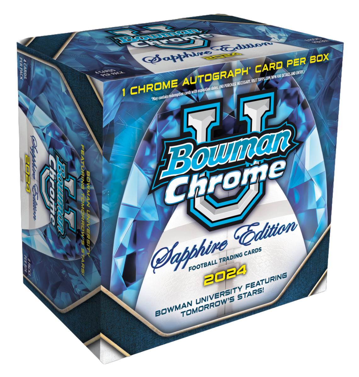 2024 Bowman Chrome University Football Sapphire Edition Box