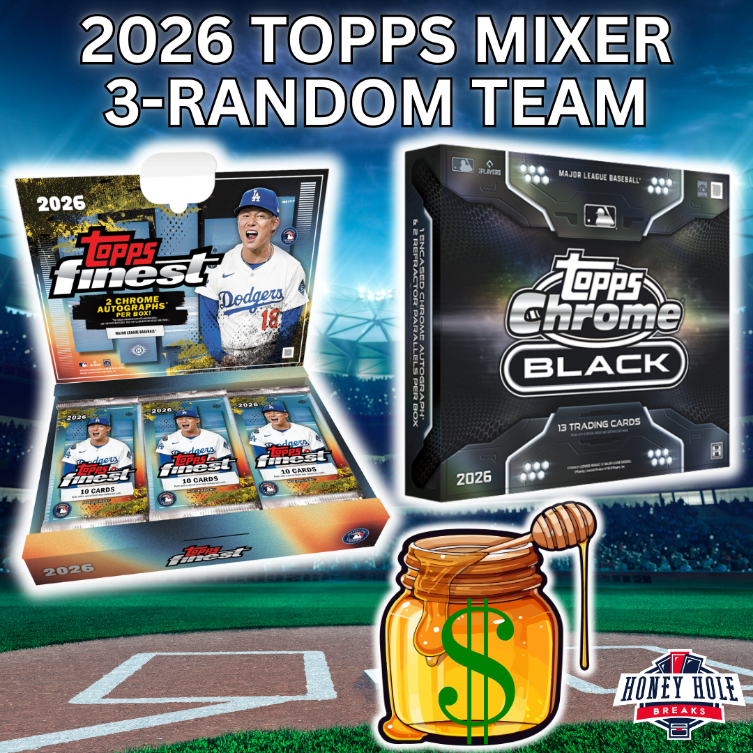 1x 2026 Topps Finest Baseball Hobby, 1x 2026 Topps Chrome Black Baseball Hobby - 3 RANDOM TEAM Break #1894