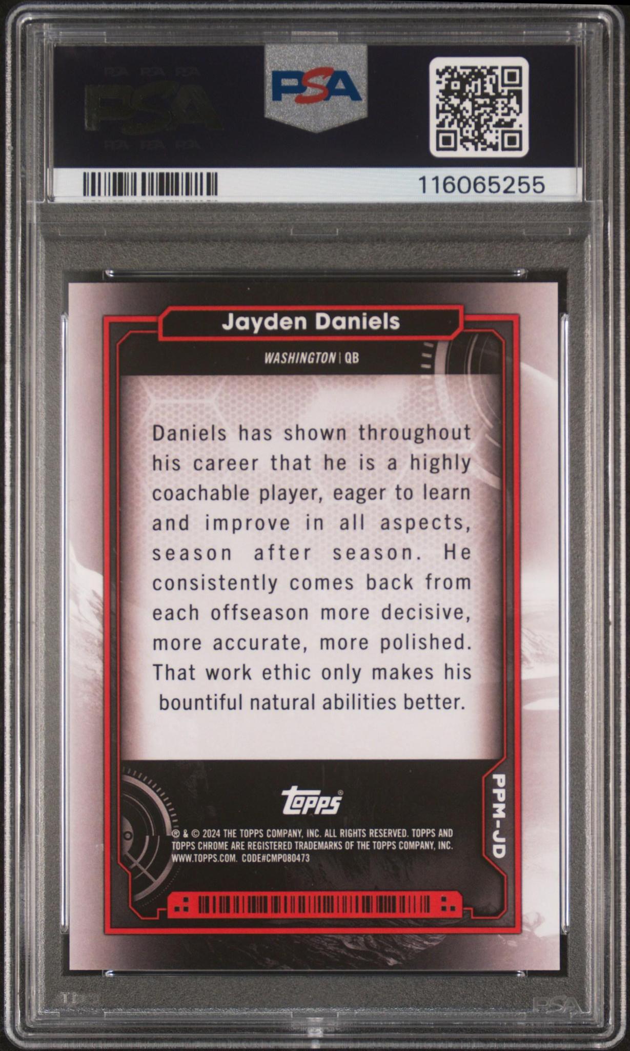 2024 TOPPS COSMIC CHROME PLANETARY PURSUIT JD JAYDEN DANIELS MERCURY PSA 10