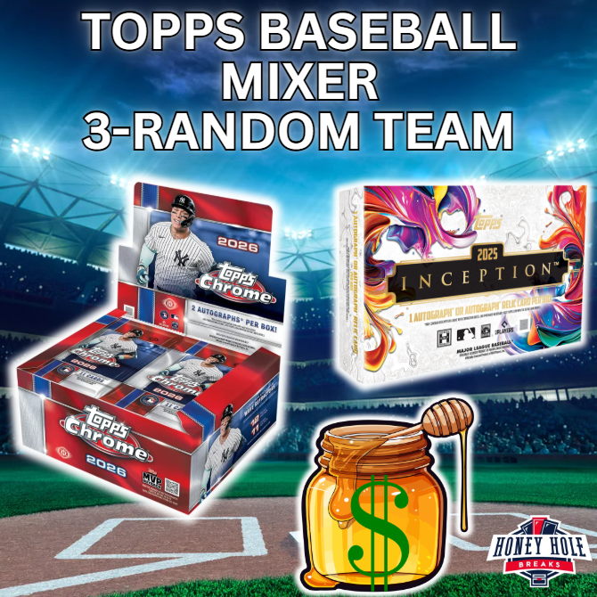 1x 2026 Topps Chrome Baseball Jumbo, 1x 2025 Topps Inception Baseball Hobby - 3 RANDOM TEAM Break #1935