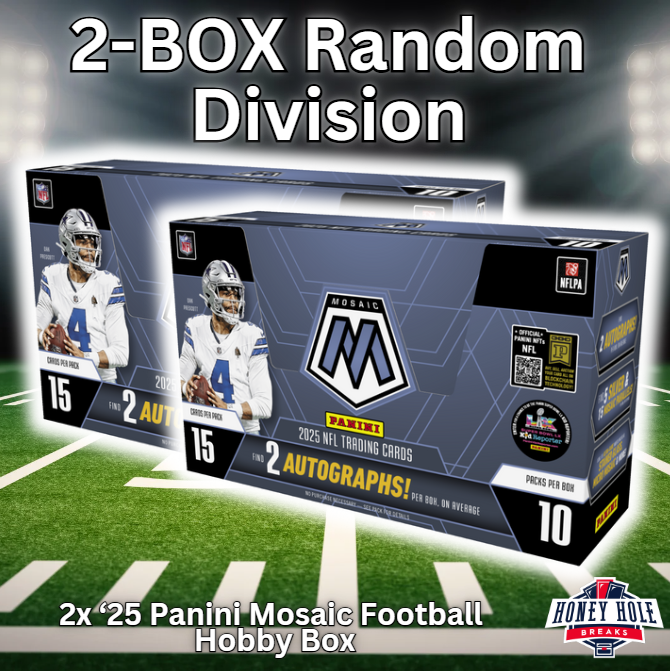 2x '25 Mosaic Football Hobby Box - RANDOM DIVISION Break #1222