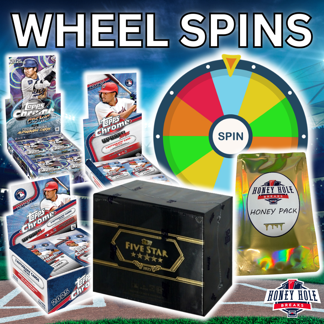PACK BATTLE WHEEL SPIN - 2025 Five Star, Cosmic, Chrome Update Hobby & HONEY PACKS - Break #1368