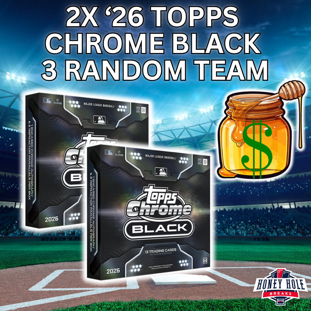 2x 2026 Topps Chrome Black Baseball Hobby - 3 RANDOM TEAM Break #1695