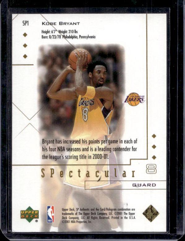 2001 Upper Deck Kobe Bryant #5pi