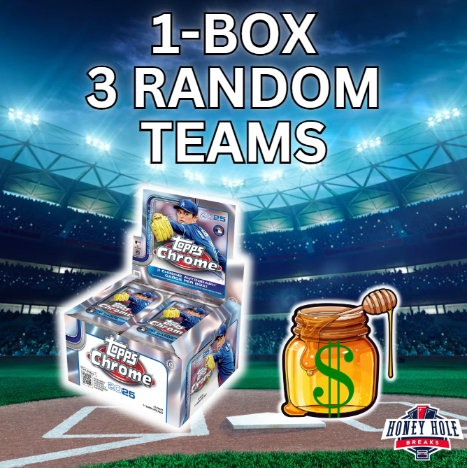 1x 2025 Topps Chrome Jumbo - 3 RANDOM TEAM Break #1422