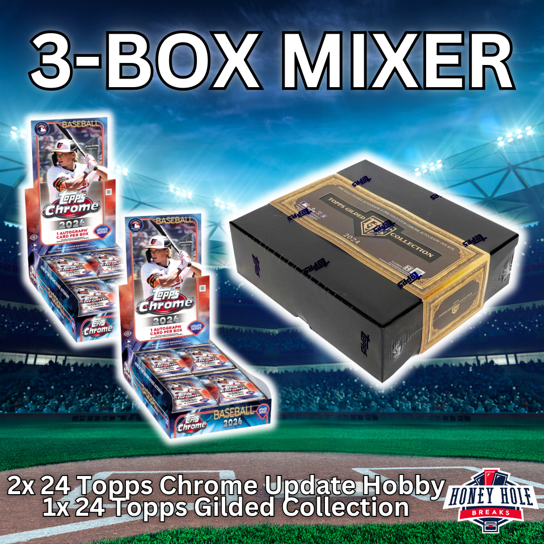 2x 2024 Topps Chrome Update Hobby, 1x 2024 Topps Gilded Collection - 3 Team Random Break #600