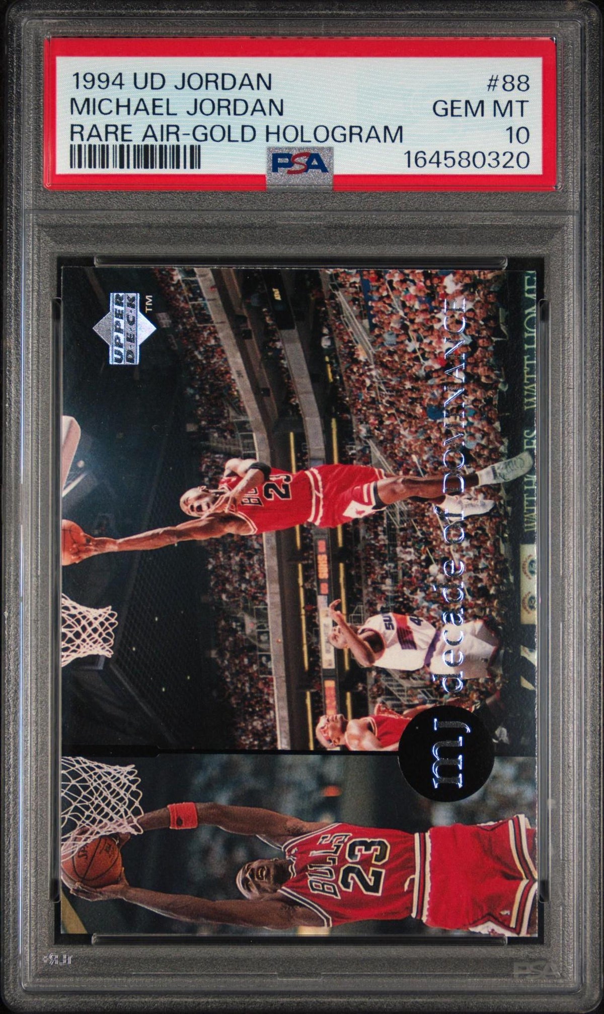 1994 UPPER DECK MJ RARE AIR 88 MICHAEL JORDAN GOLD HOLOGRAM PSA 10