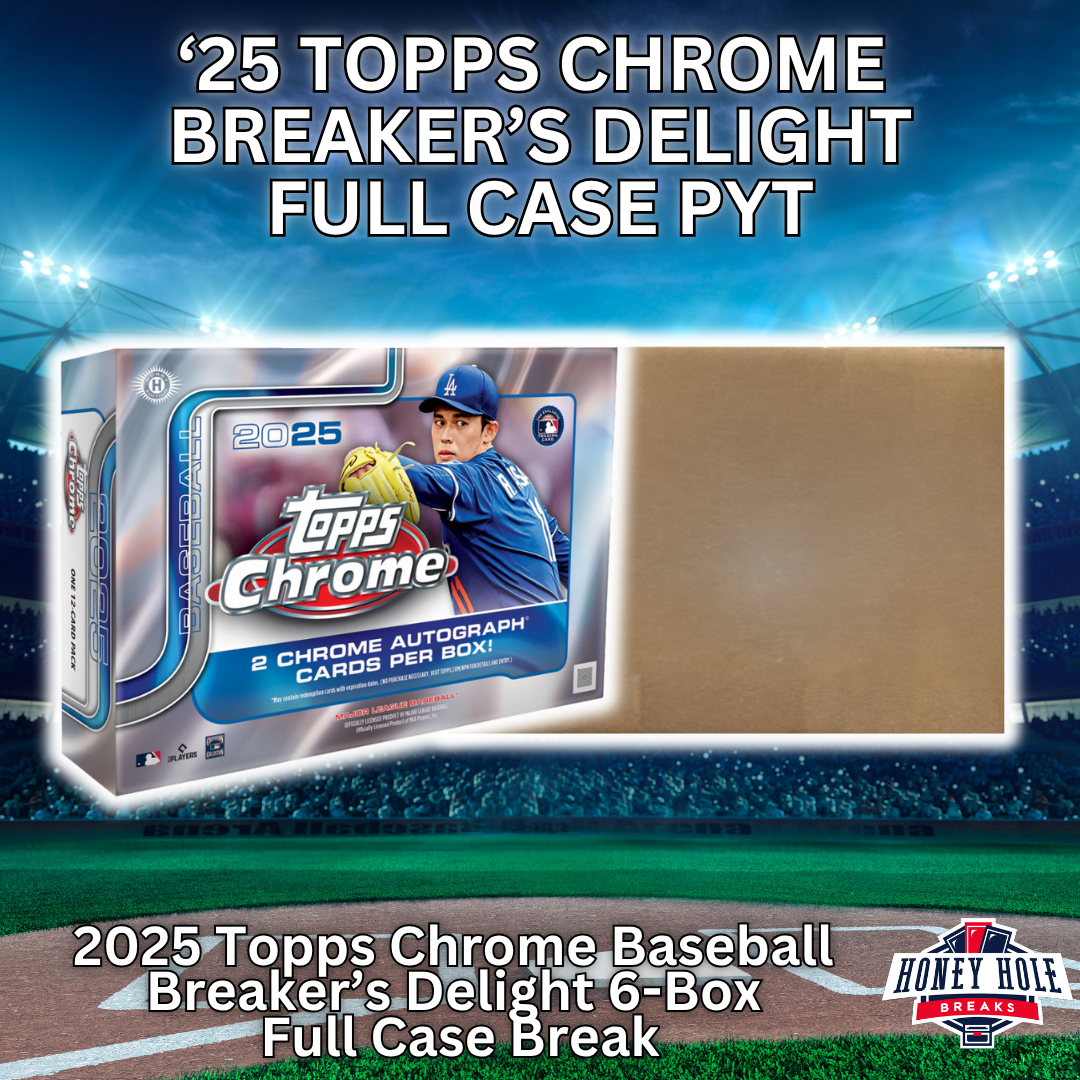 FULL CASE '25 Topps Chrome Baseball Breaker's Delight (6 Boxes) - PICK YOUR TEAM Break #1071