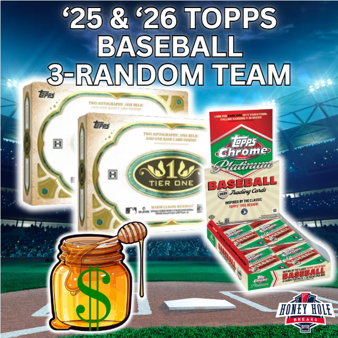 2x '26 Topps Tier One Baseball Hobby, 1x '25 Topps Chrome Platinum Baseball Hobby - 3 RANDOM TEAM Break #1970