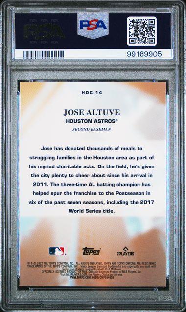 2022 Topps Chrome Jose Altuve #HOC14 Heart of the City PSA 10