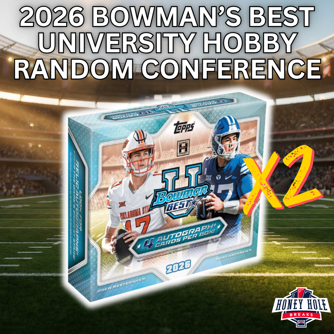 2x 2026 Bowman's Best University Football Hobby - Random Conference Break #2248