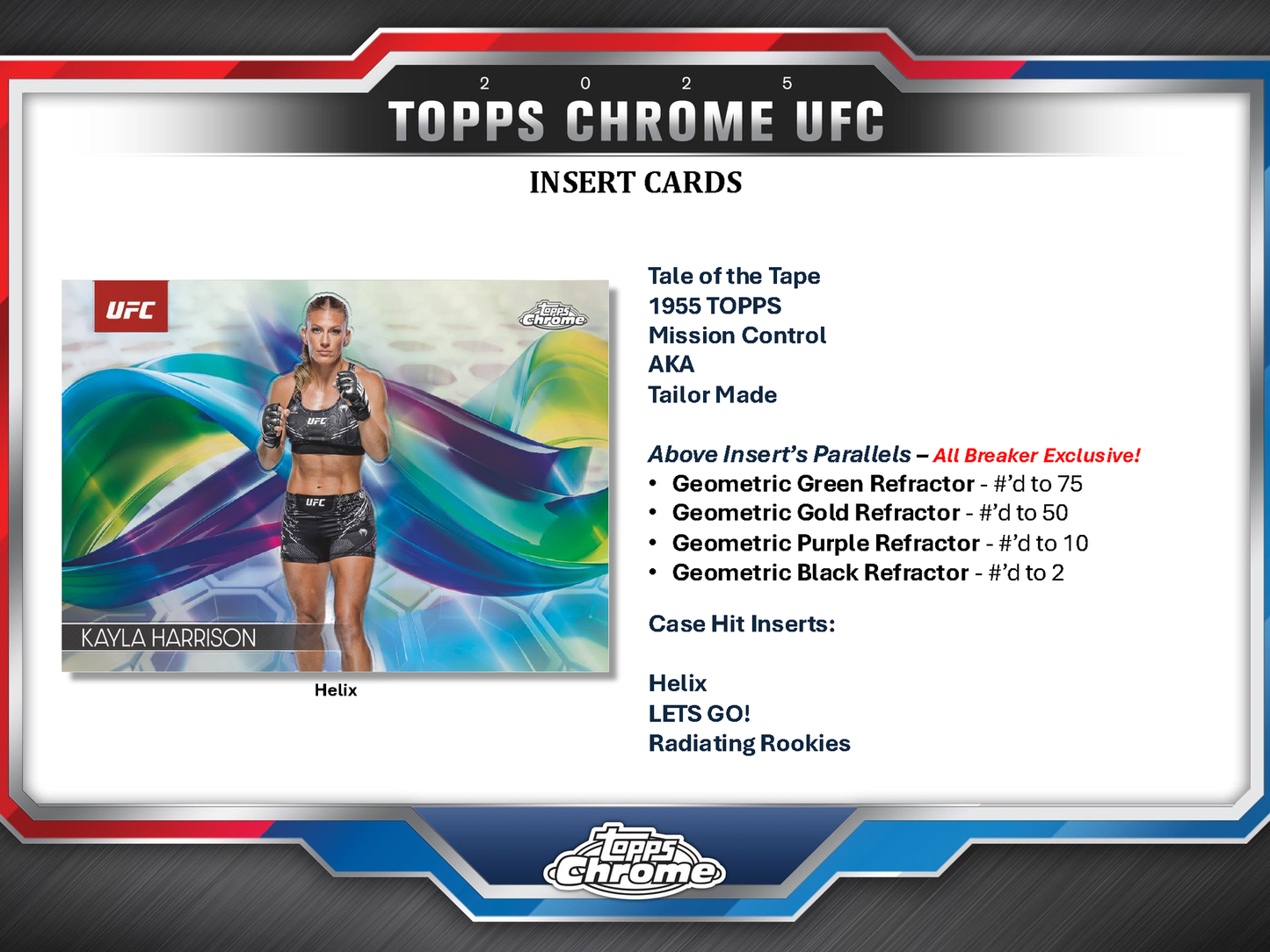 2025 Topps UFC Chrome Breaker's Delight Box