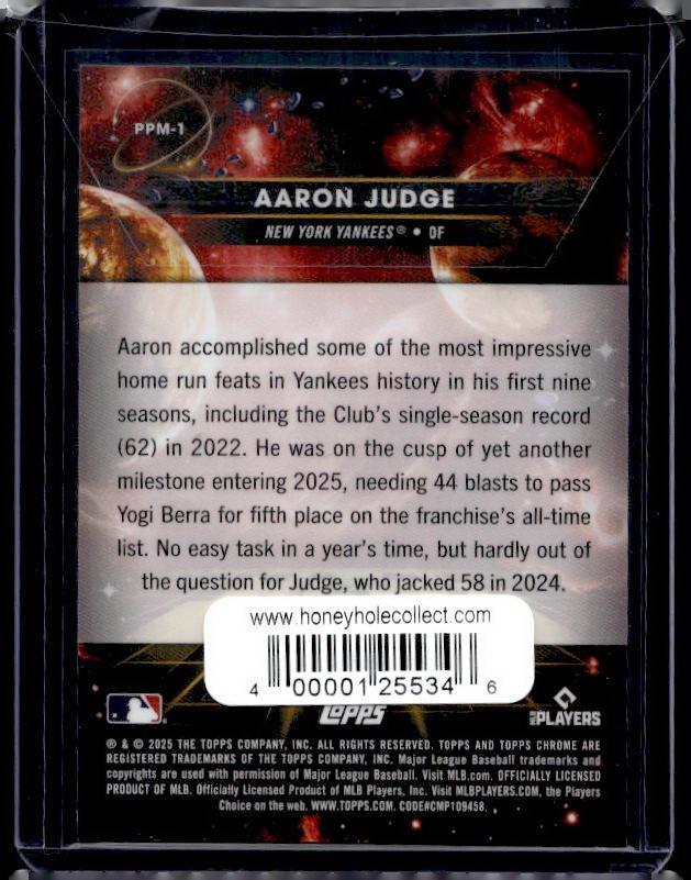 2025 Topps Chrome Cosmic Aaron Judge Constellations #PPM-1 Mercury