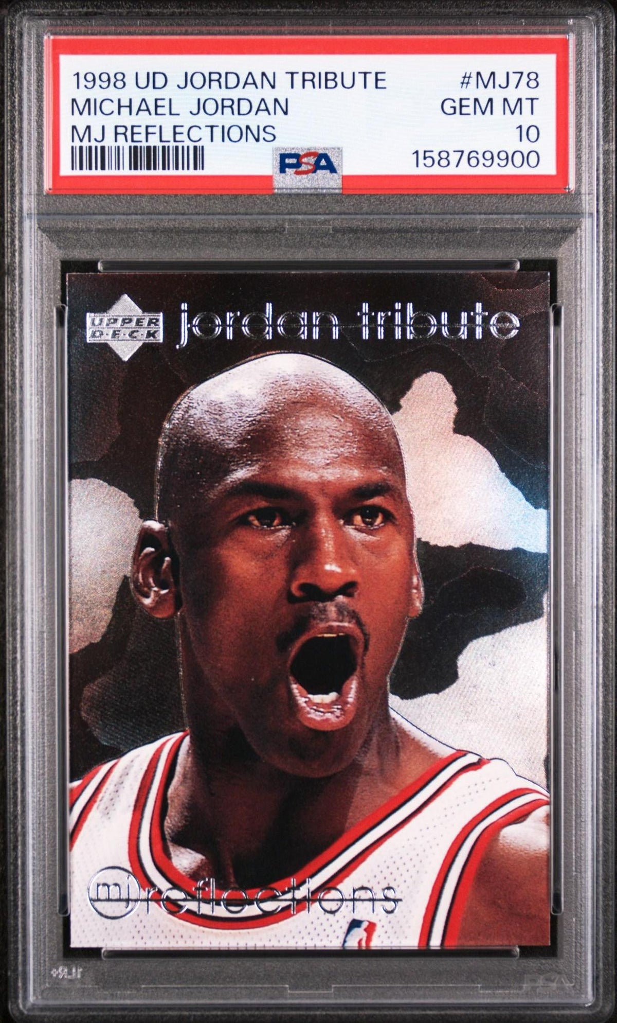 1998 UPPER DECK JORDAN TRIBUTE #MJ78 MICHAEL JORDAN MJ REFLECTIONS PSA 10