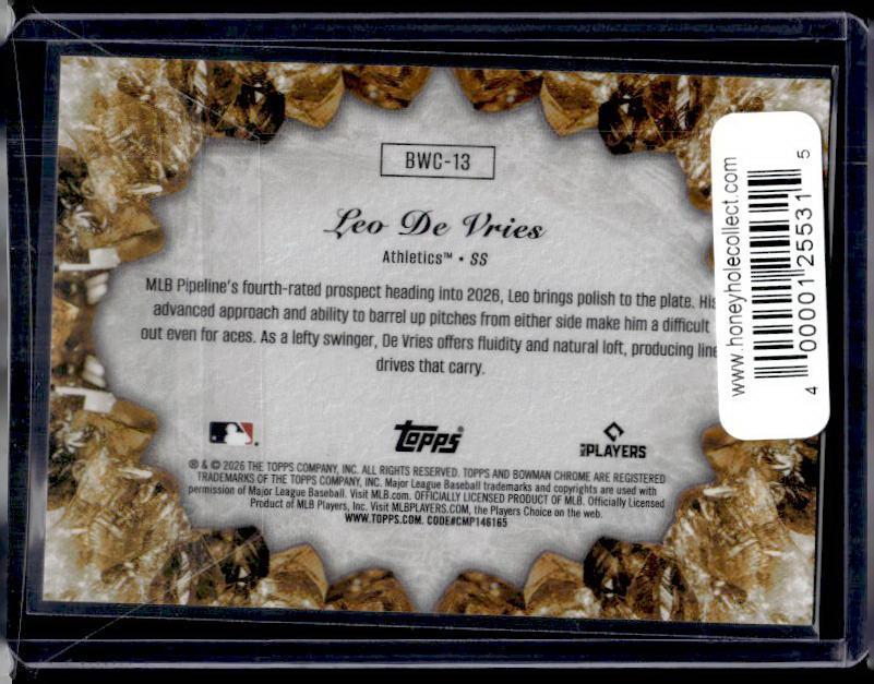 2026 Bowman Chrome Leo De Vries #BWC-13 Gem