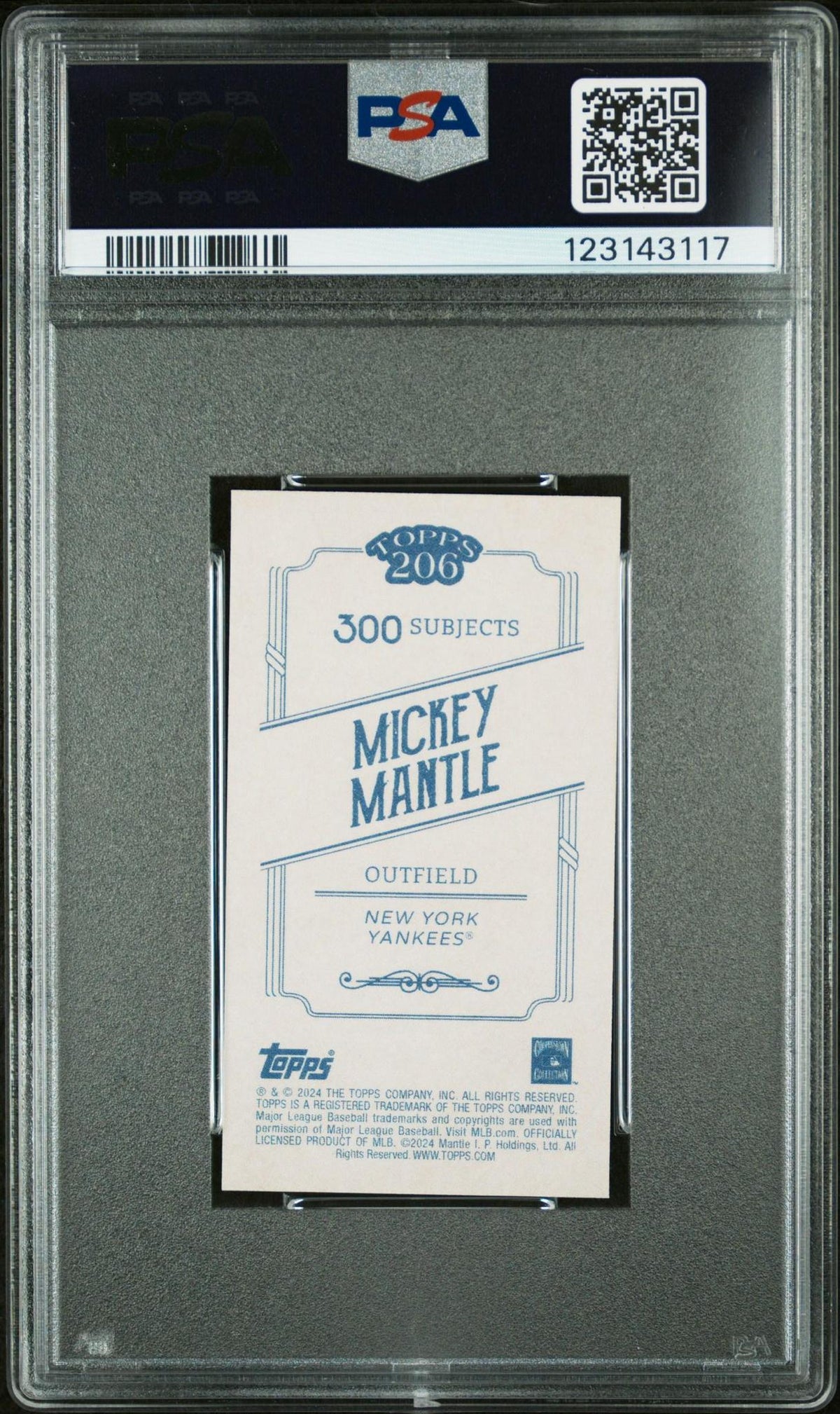 2024 TOPPS 206 MICKEY MANTLE PSA 10