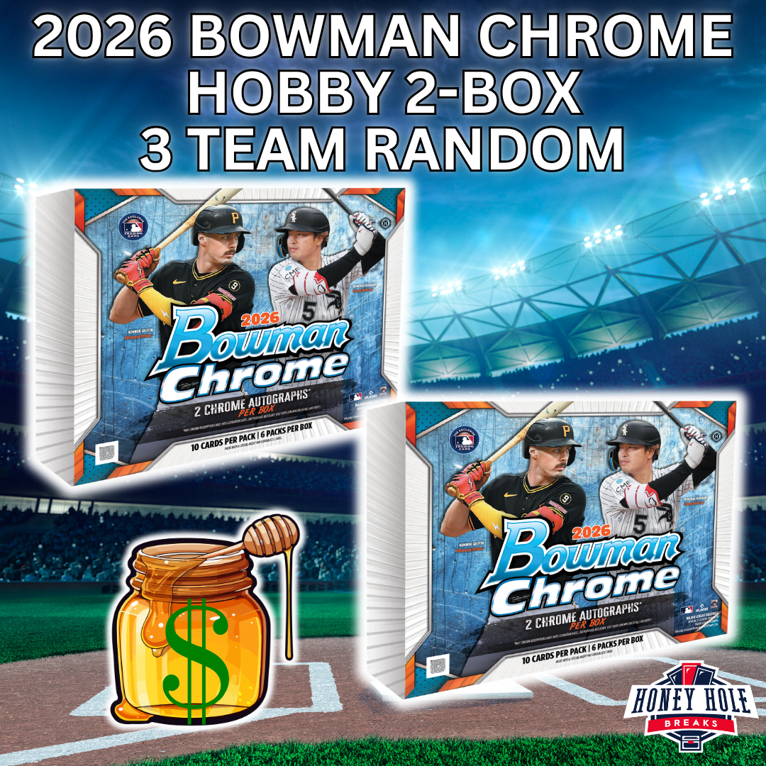2x 2026 Bowman Chrome Baseball Hobby - 3 RANDOM TEAM Break #2081