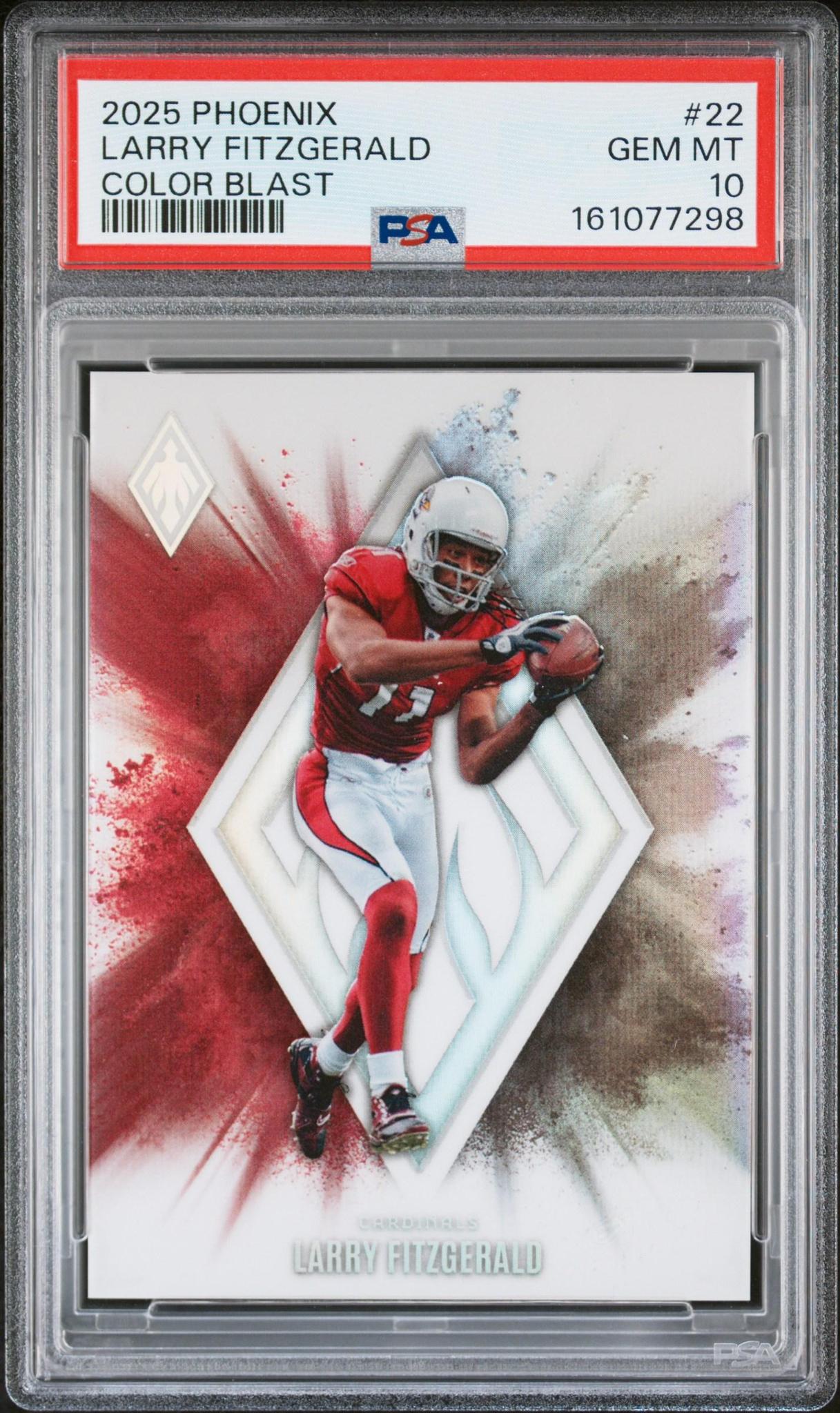 2025 PANINI PHOENIX COLOR BLAST 22 LARRY FITZGERALD PSA 10