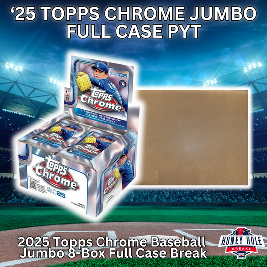 FULL CASE '25 Topps Chrome Baseball Jumbo (8 Boxes) - PICK YOUR TEAM Break #1108