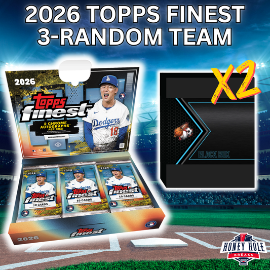 1x '26 Topps Finest Baseball Hobby, 2x Black Box Multi-Sport Mystery Boxes -  3 RANDOM TEAM Break #2014
