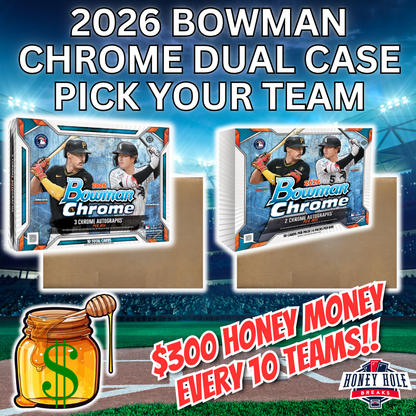 FULL CASE 2026 Bowman Chrome Baseball Hobby (12 Boxes), FULL CASE 2026 Bowman Chrome Baseball Delight (6 Boxes) - PICK YOUR TEAM Break #2076