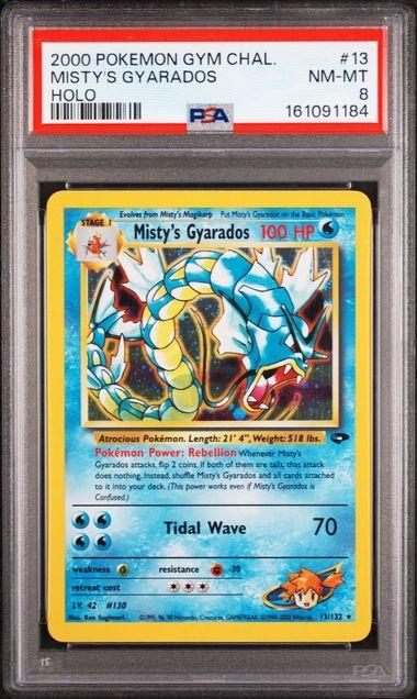 Gym Challenge #013/132 Misty's Gyarados PSA 8