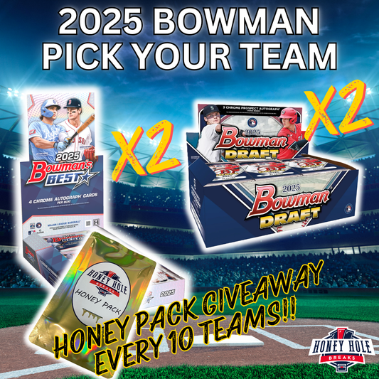 2x 2025 Bowman's Best Baseball Hobby, 2x 2025 Bowman Draft Baseball Hobby - PICK YOUR TEAM Break #1586