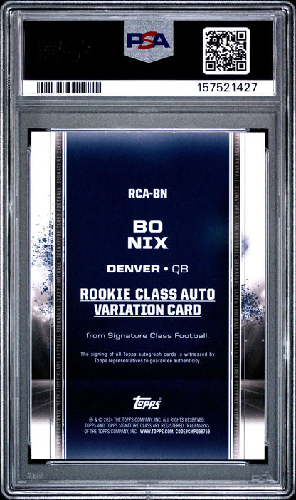 2024 TOPPS SIGNATURE CLASS ROOKIE CLASS AUTOGRAPH VARIATION RCABN BO NIX