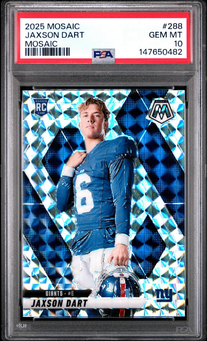 2025 Mosaic Jaxson Dart #288 Rookie Mosaic PSA 10