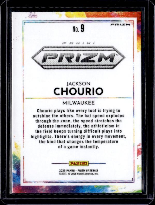 2026 Panini Prizm #98 Jackson Chourio Color Blast SSP