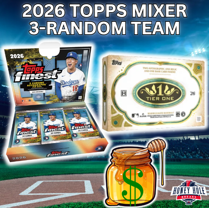 1x 2026 Topps Finest Baseball Hobby, 1x 2026 Topps Tier One Baseball Hobby - 3 RANDOM TEAM Break #1934