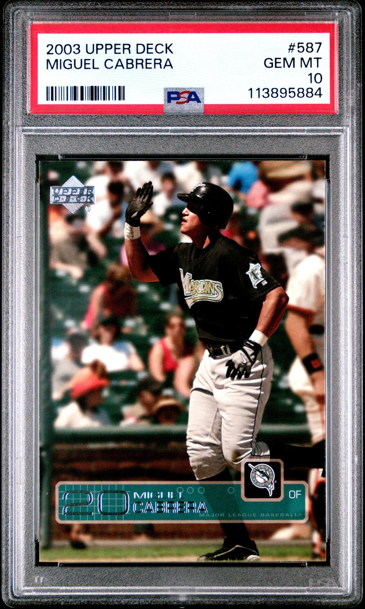 2003 UPPER DECK 587 MIGUEL CABRERA PSA 10