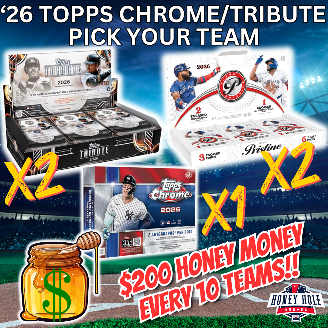 2x 2026 Topps Tribute Baseball Hobby, 2x 2026 Topps Pristine Baseball Hobby, 1x 2026 Topps Chrome Baseball Delight  - PICK YOUR TEAM Break #2006