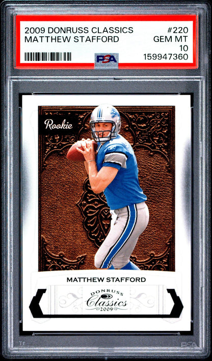 2009 DONRUSS CLASSICS 220 MATTHEW STAFFORD PSA 10