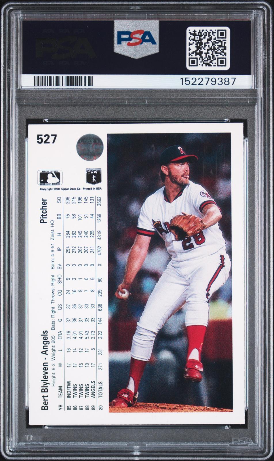 1990 Upper Deck #527 Bert Blyleven PSA Authentic