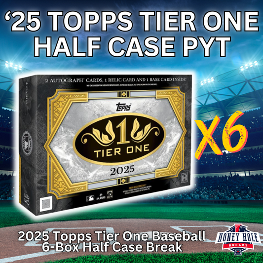 HALF CASE '25 Topps Tier One Baseball (6 Boxes) - PICK YOUR TEAM Break #1161