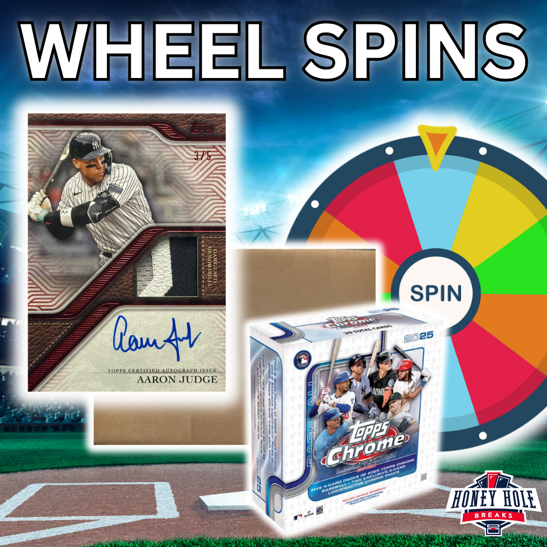 WHEEL SPINS!! FULL CASE 2025 Topps Chrome Logofractor plus Judge Auto Giveaway!! - Break #1217
