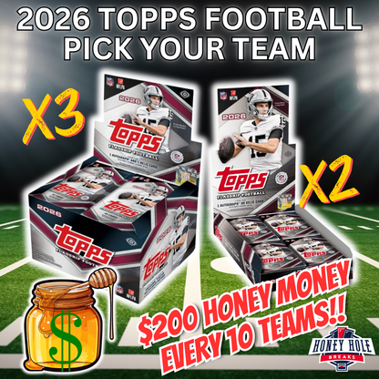 HALF CASE (3x) 2026 Topps Football Jumbo, 2x 2026 Topps Football Hobby - Pick Your Team Break #2038