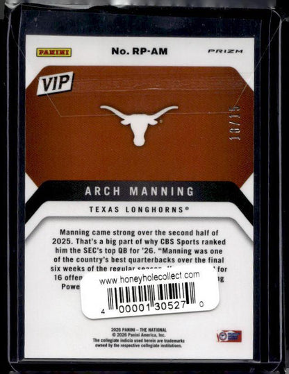 2026 Panini Arch Manning /15