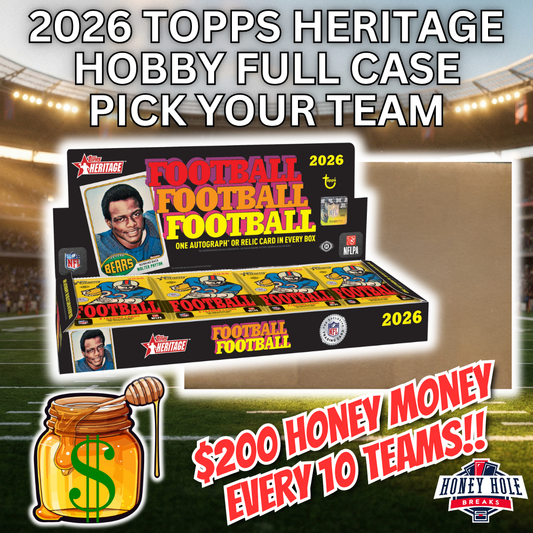 FULL CASE 2026 Topps Heritage Football Hobby (12 Boxes) - Pick Your Team Break #2218
