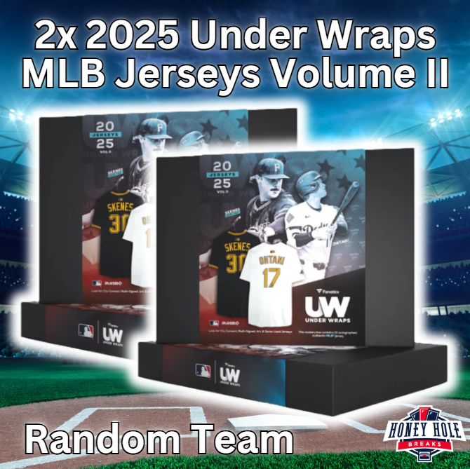 2x 2025 Under Wraps MLB Jerseys Volume II -  RANDOM TEAM Break #1221