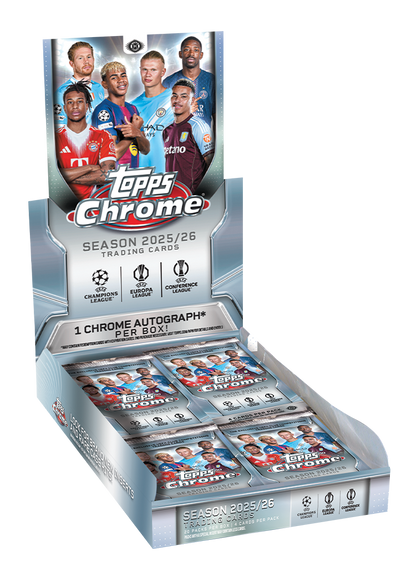 2025/26 Topps UEFA Club Competitions Chrome Soccer Hobby Box