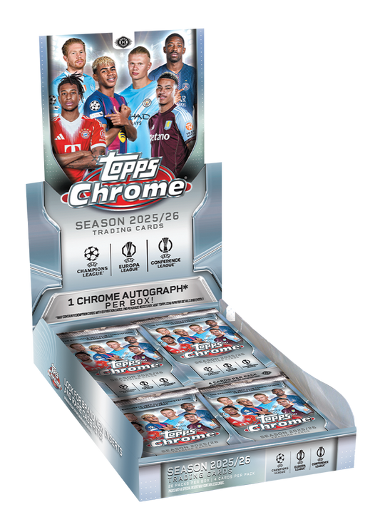 2025/26 Topps UEFA Club Competitions Chrome Soccer Hobby Box