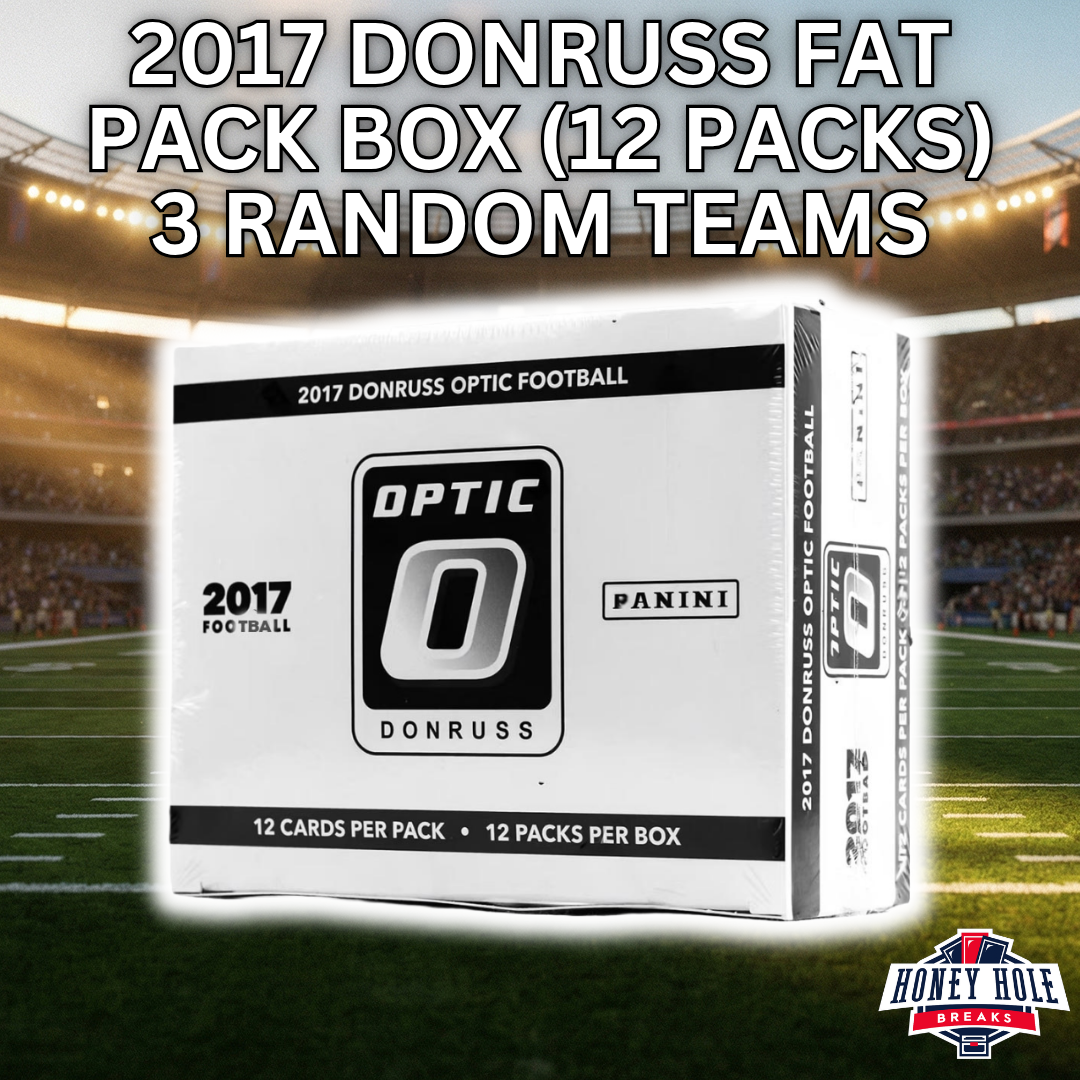 1 Box 2017 Donruss Optic Fat Pack Box (12 Packs) -  3 RANDOM TEAM Break #2208